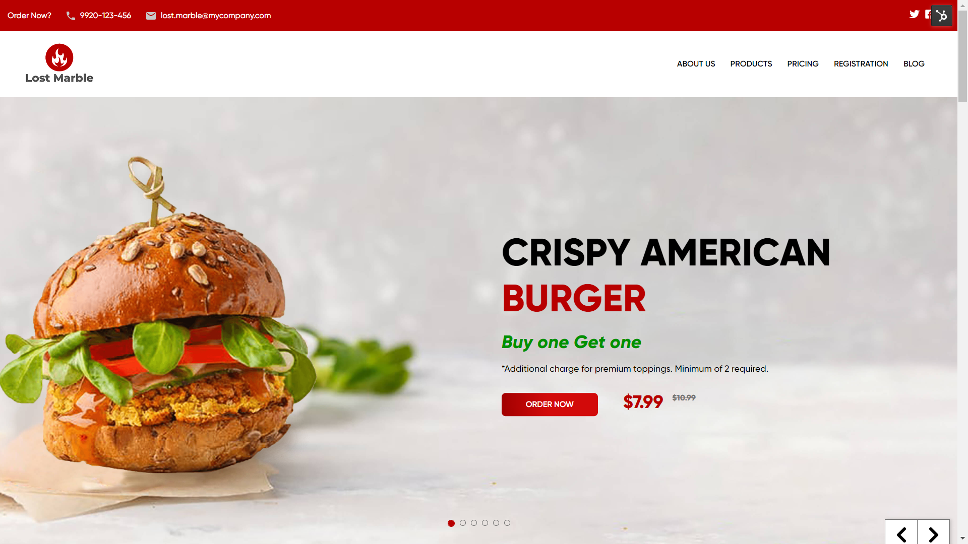 Most recent trending banner for your professional website for food / restaurant business.