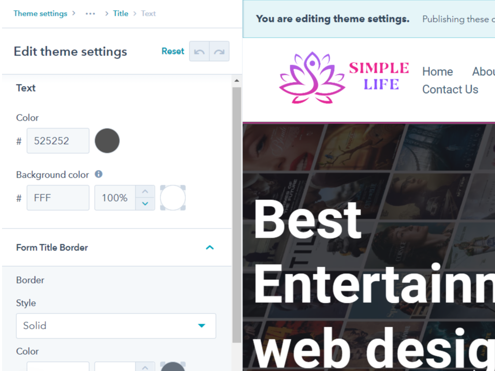 Powerful Theme Settings